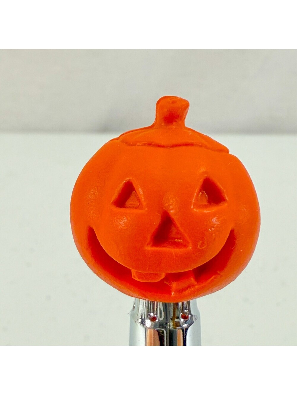 Vintage Diener Halloween Pumpkin Jackolantern Eraser Pencil Topper 1987 Rare HTF